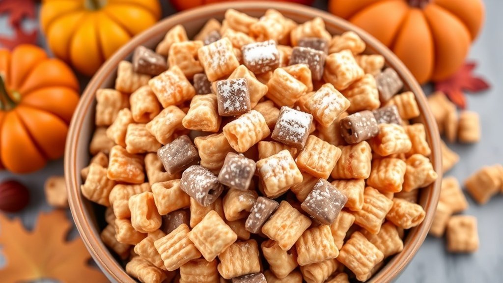 pumpkin spice puppy chow