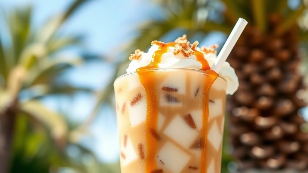 Coconut Caramel Iced Coffee Bliss