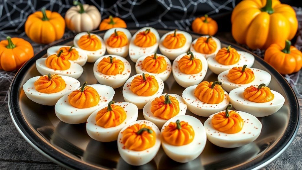 Pumpkin Deviled Eggs