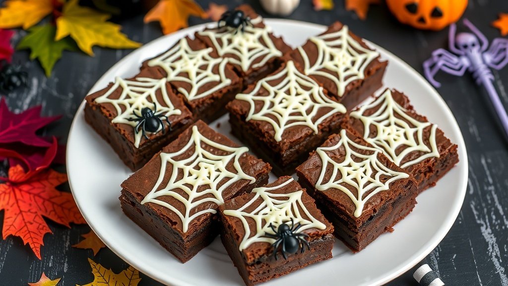Spiderweb Brownies