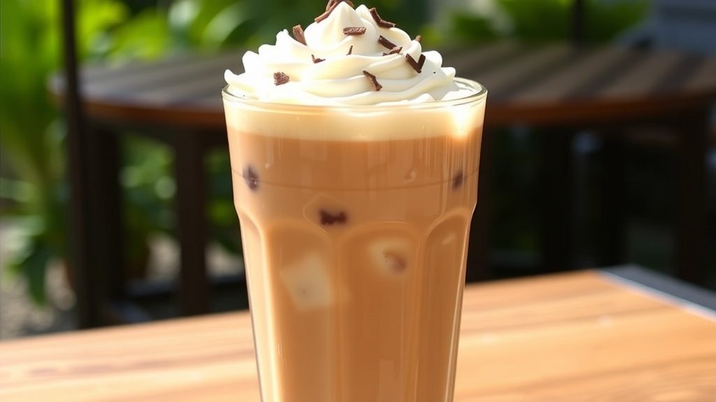 French Vanilla Iced Coffee Latte