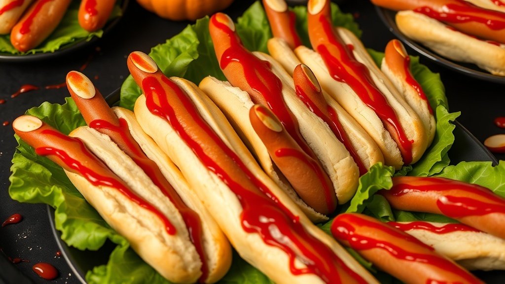 Bloody Finger Hot Dogs
