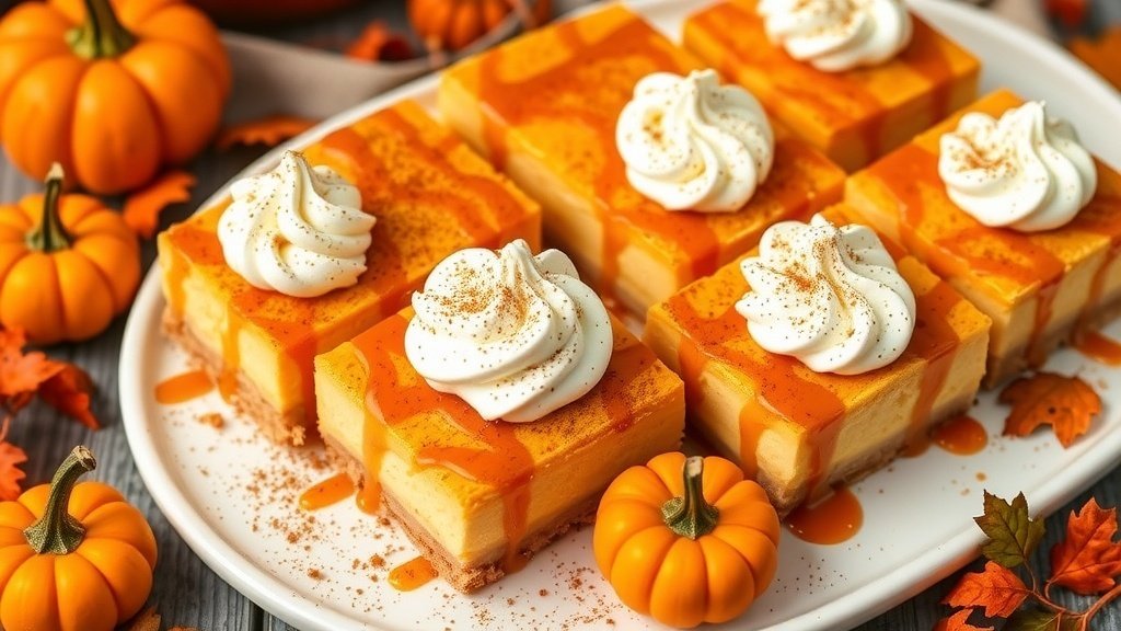 Pumpkin Cheesecake Bars