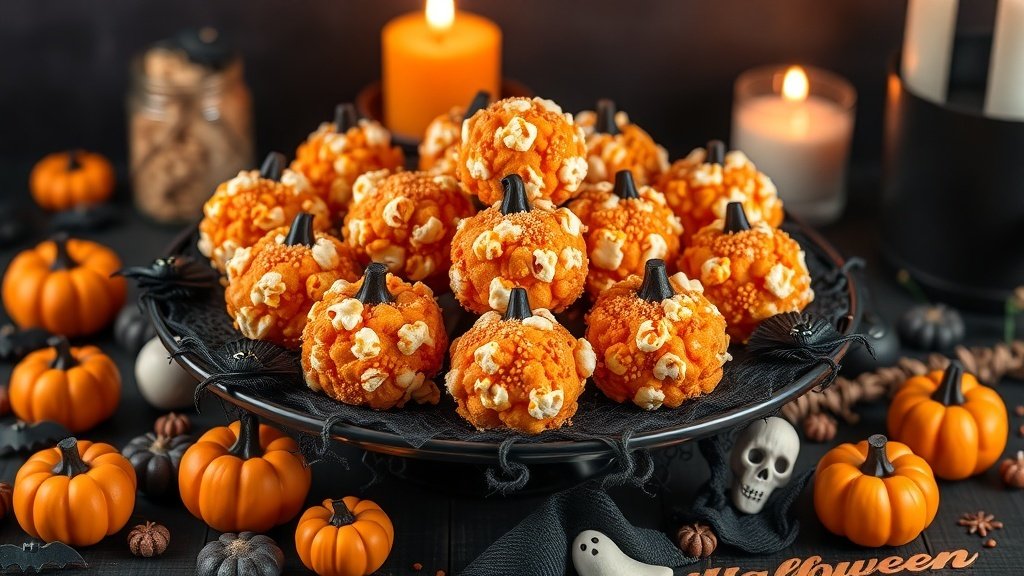 Pumpkin Popcorn Balls