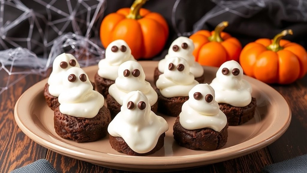 Ghostly Brownie Bites
