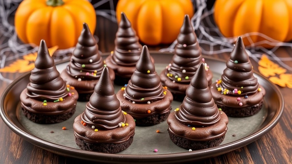 Witch Hat Brownie Bites