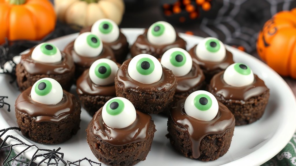 Eyeball Brownie Bites