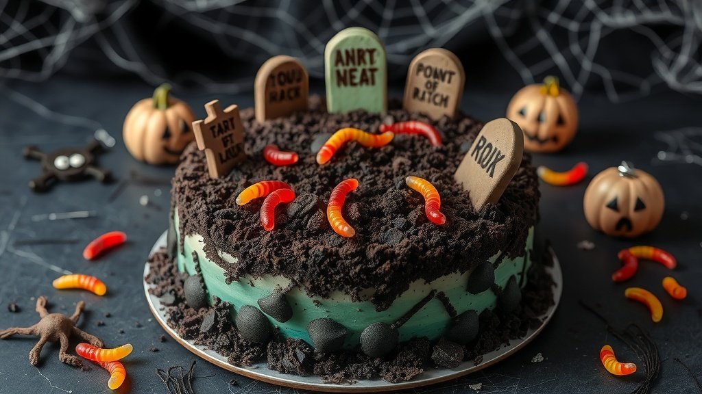 Zombie Graveyard Cake