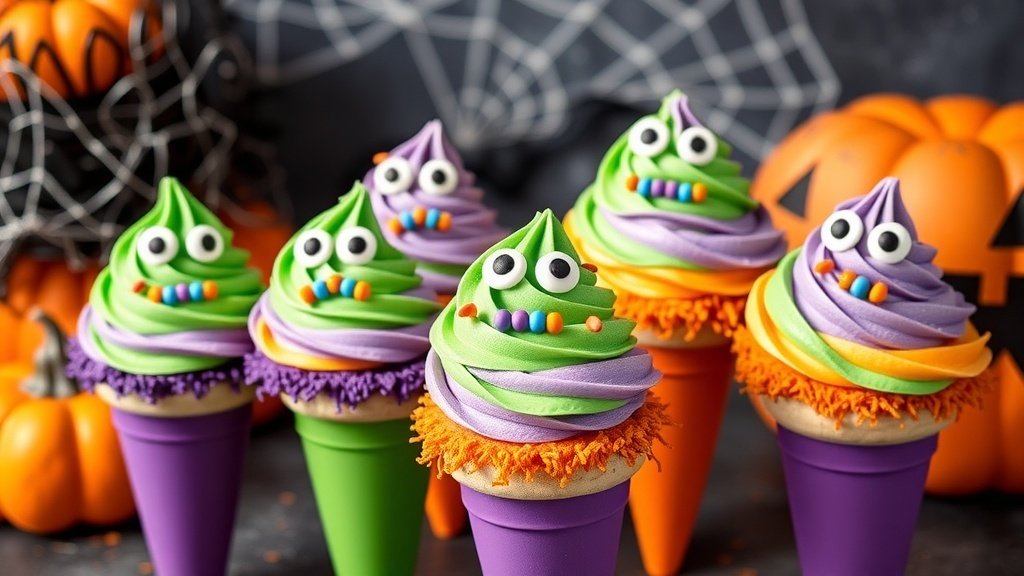Monster Cupcake Cones