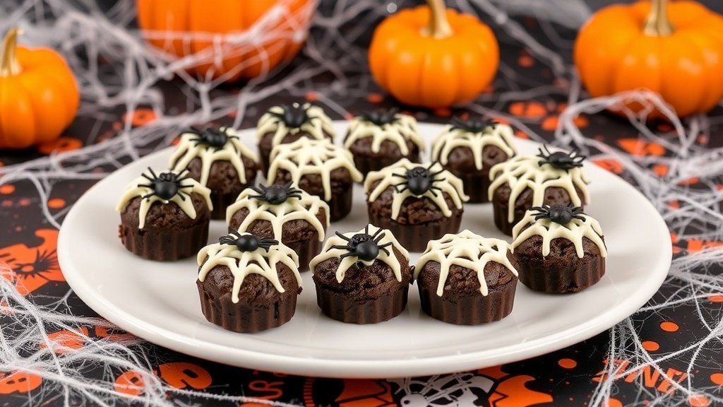 Black Widow Brownie Bites