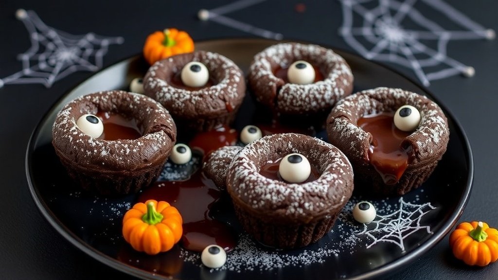 Haunted Chocolate Lava Cakes