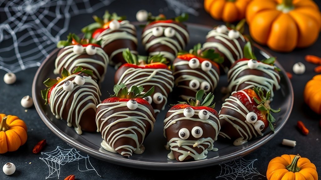 Haunted Chocolate Covered Strawberries