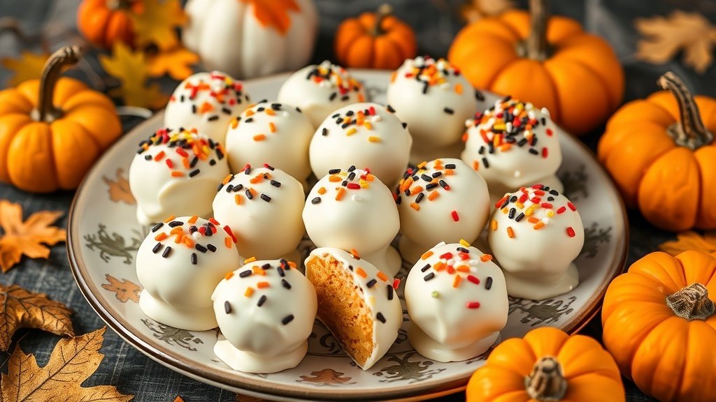 Pumpkin Cheesecake Truffles