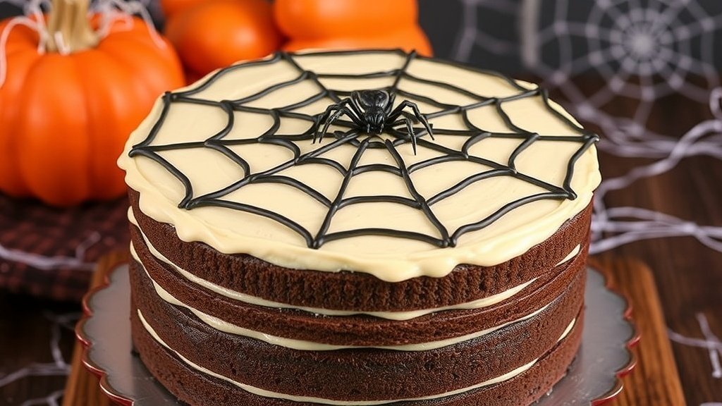 Spiderweb Layer Cake