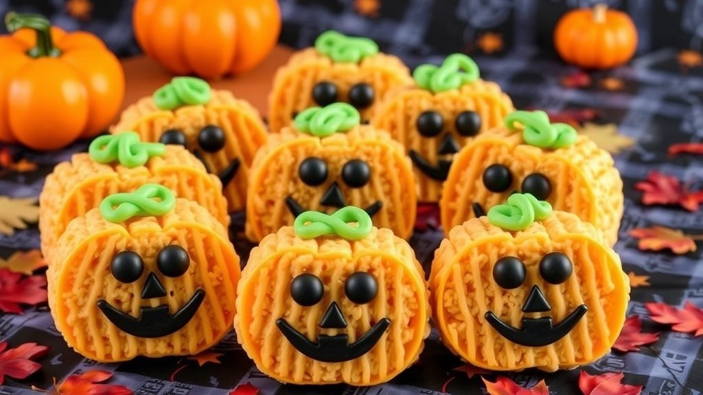 Jack-o’-Lantern Rice Krispies