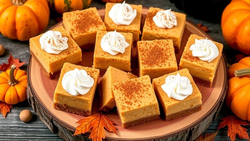 Pumpkin Spice Cheesecake Bars