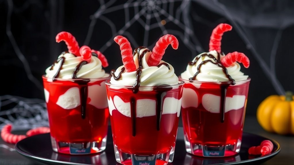 Vampire Blood Jello Parfaits