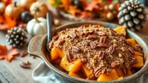 Sweet Potato Casserole with Pecan Crumble