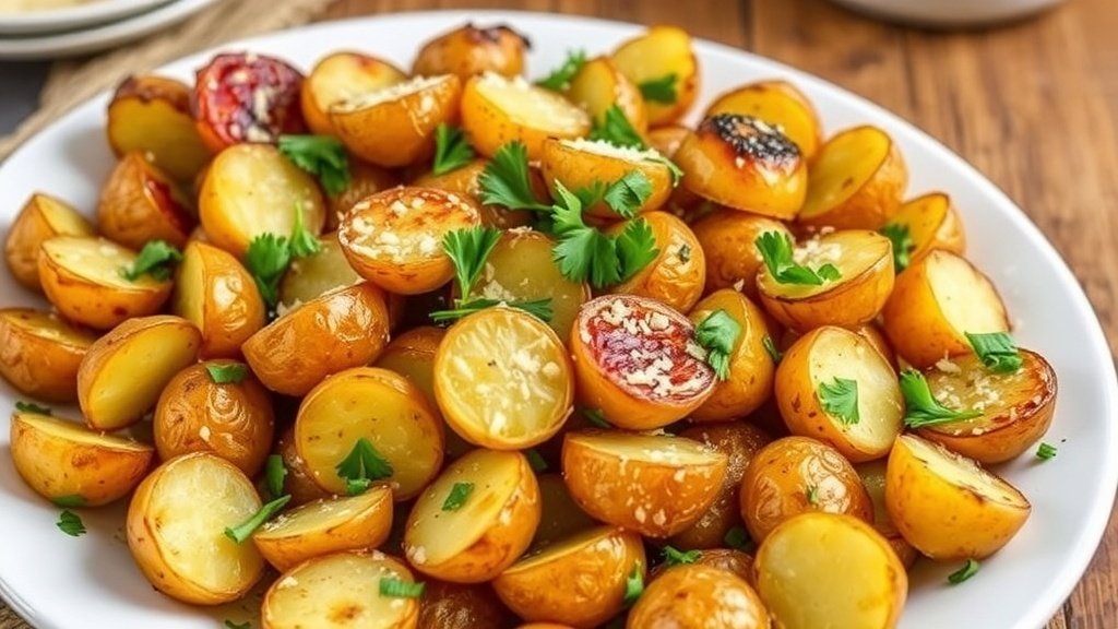 Roasted Garlic Parmesan Potatoes