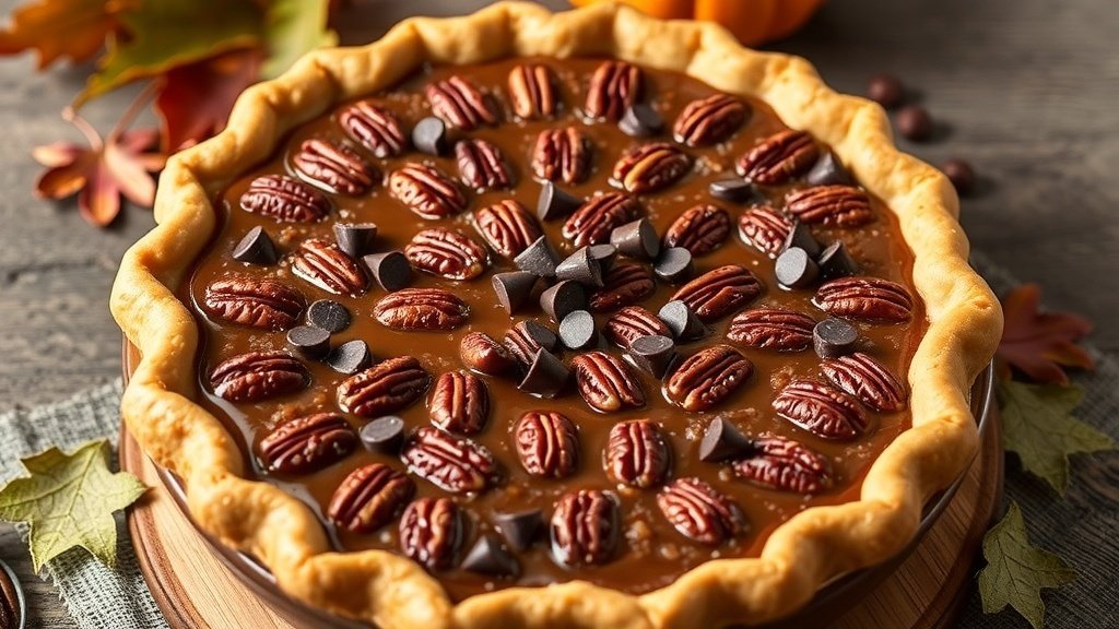 Chocolate Bourbon Pecan Pie