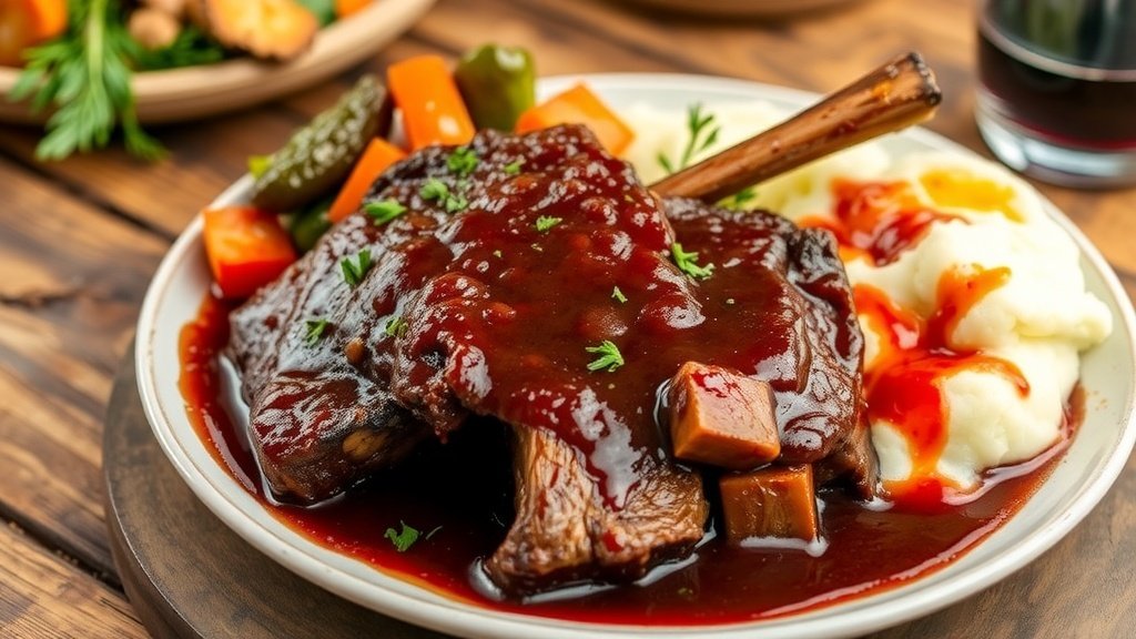 Slow-Cooked Short Ribs in Red Wine