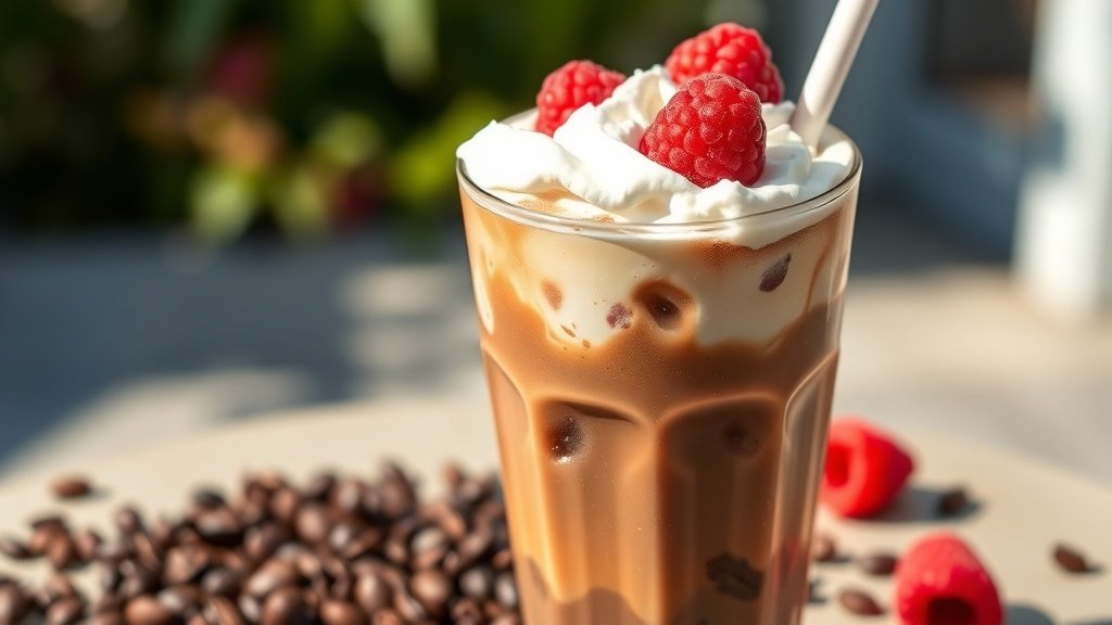 Raspberry Mocha Iced Coffee Bliss