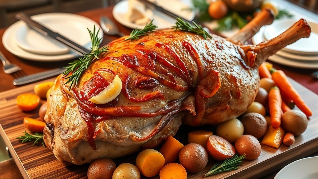 Garlic Rosemary Roast Lamb