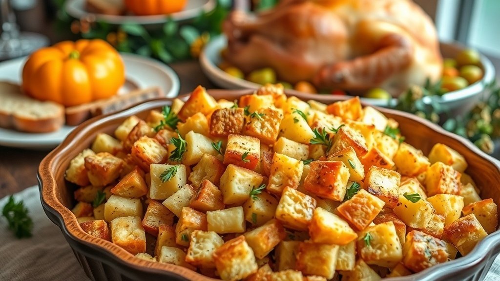 Ciabatta Bread Stuffing with Fennel
