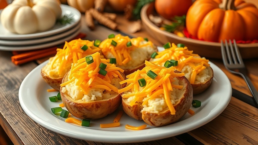Twice-Baked Potatoes with Cheddar