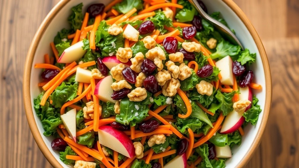 Autumn Kale and Apple Slaw