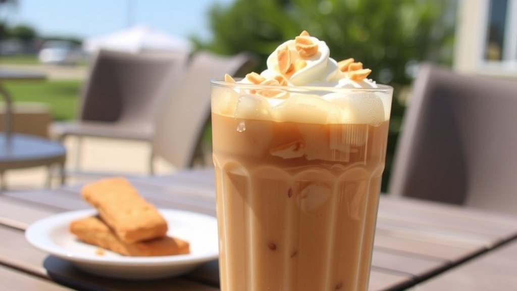 Almond Biscotti Iced Coffee Latte