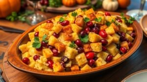 Cornbread and Cranberry Dressing
