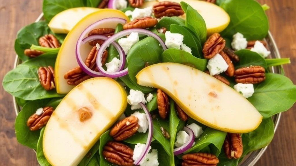 Spinach Salad with Pears and Pecans