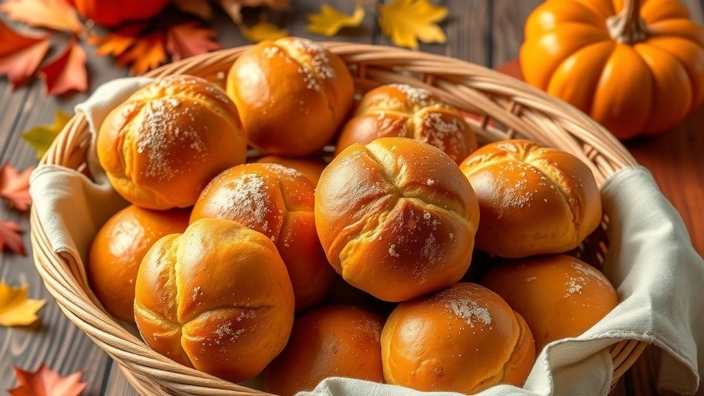 Pumpkin Brioche Rolls