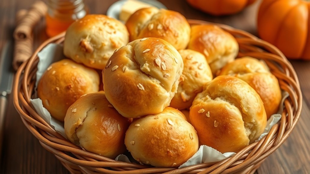 Honey Oat Dinner Rolls
