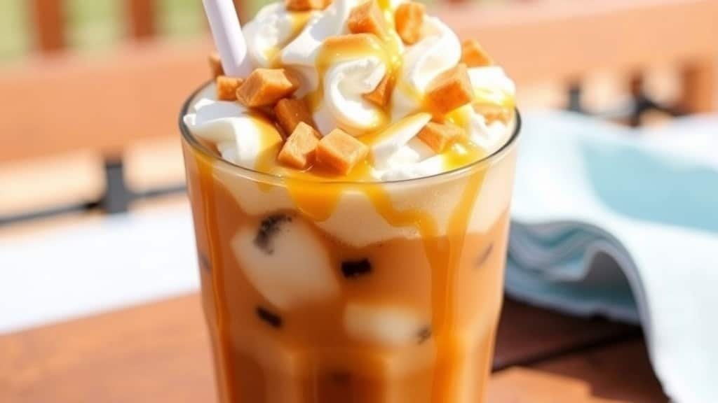 Vanilla Toffee Chip Iced Coffee
