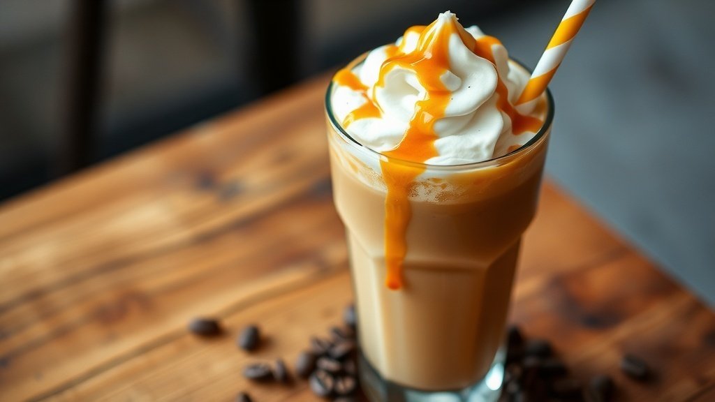 Vanilla Caramel Iced Coffee Latte