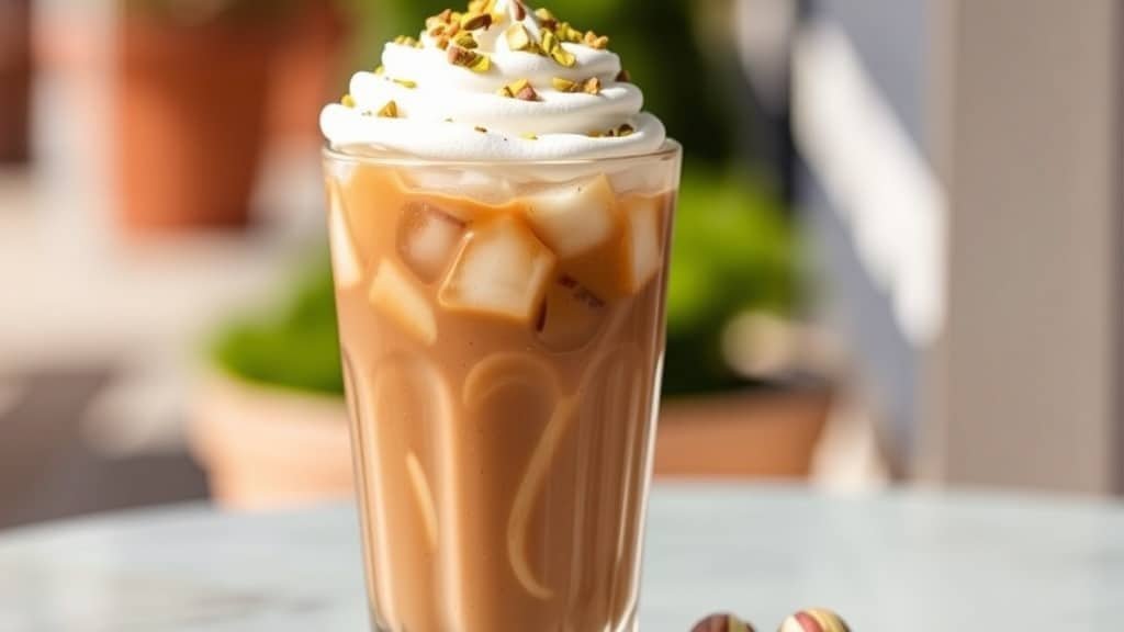 Mocha Pistachio Delight Iced Coffee