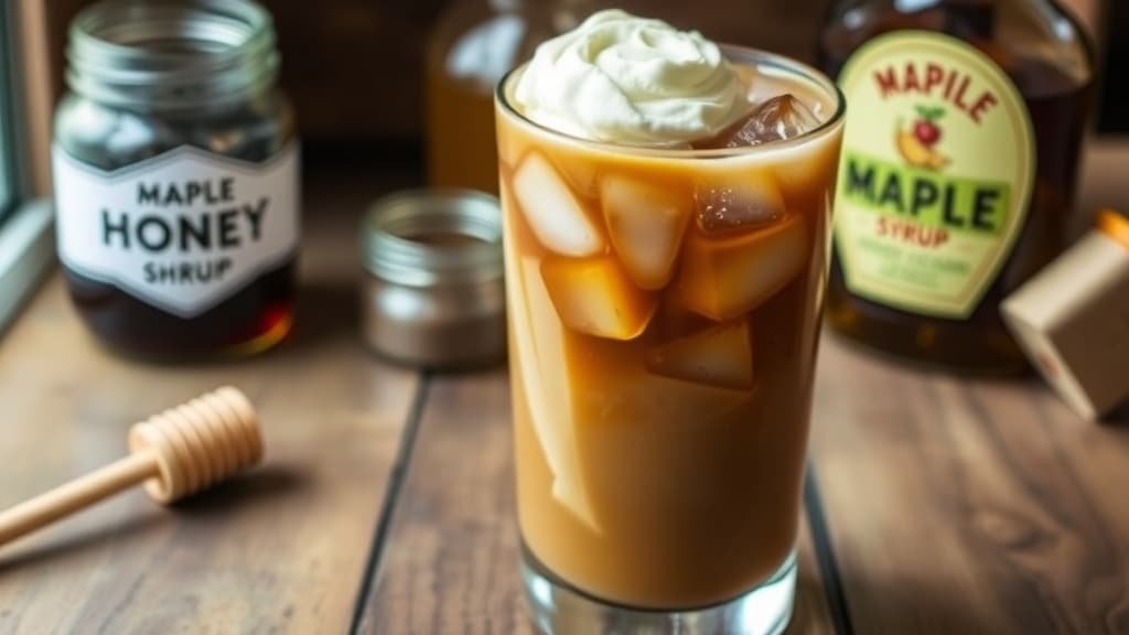 Honey Maple Cream Iced Coffee