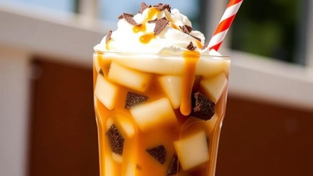 Caramel Fudge Brownie Iced Coffee