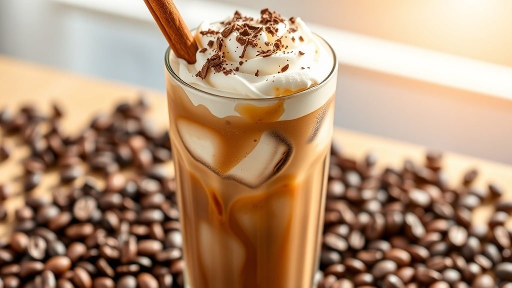 Spiced Mocha Cinnamon Latte Iced Coffee