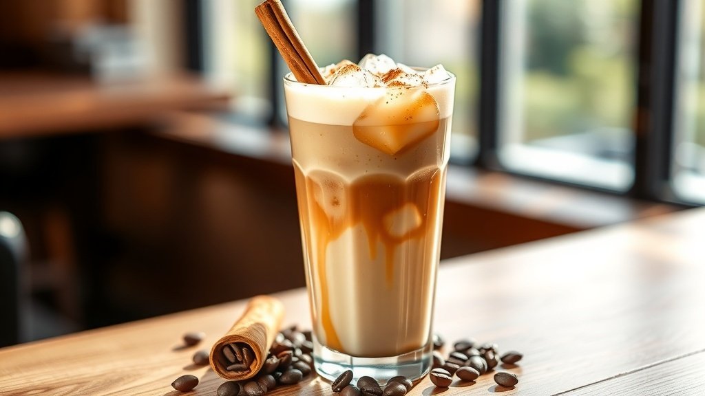 Cinnamon Honey Iced Coffee Latte