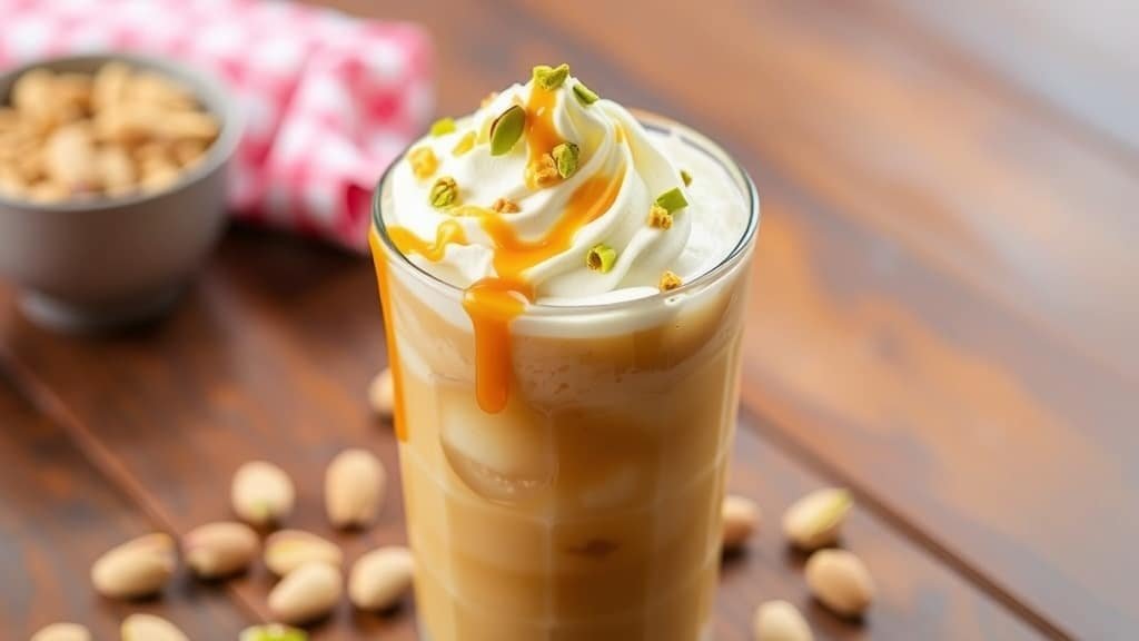 Pistachio Caramel Crunch Iced Coffee