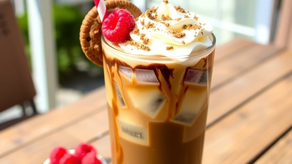 Mocha Raspberry Cookie Iced Coffee