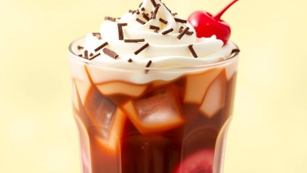 Chocolate Cherry Cheesecake Iced Coffee