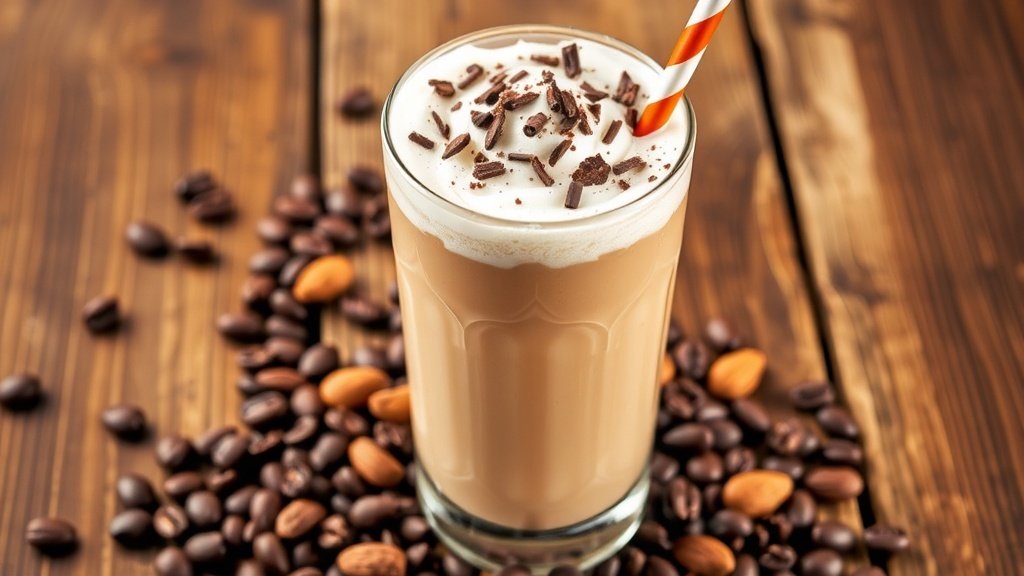 Mocha Almond Butter Frappe Iced Coffee