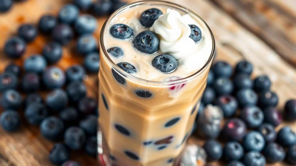 White Chocolate Blueberry Iced Coffee