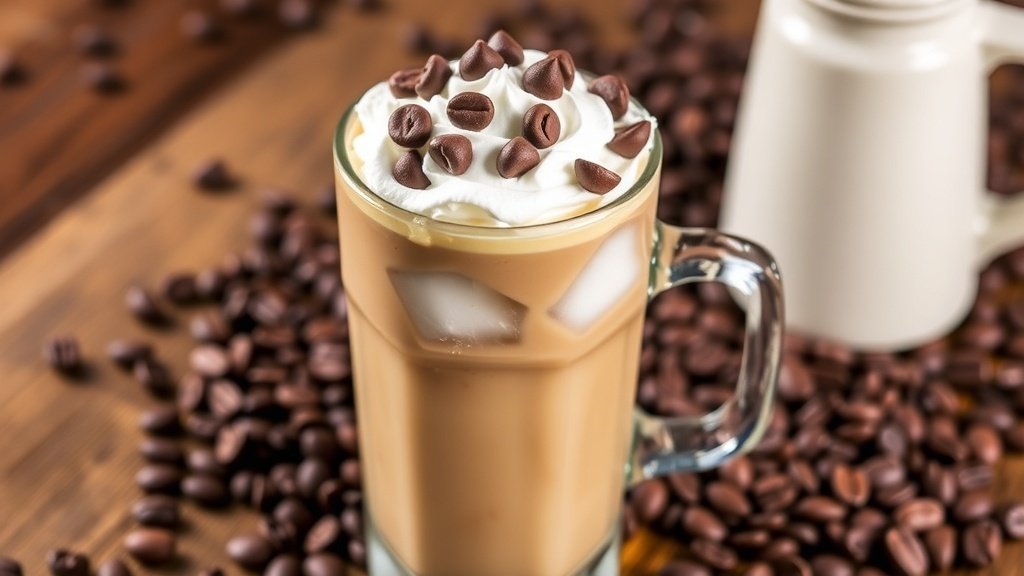 Almond Chocolate Chip Iced Coffee