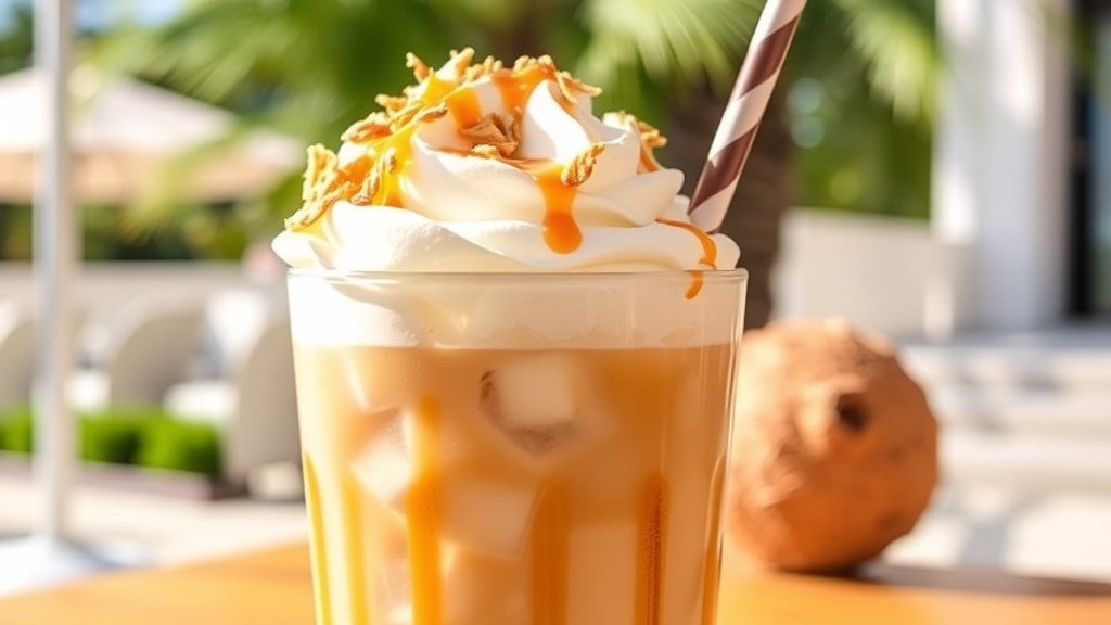 Caramel Coconut Cream Pie Iced Coffee