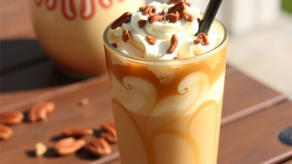 Vanilla Pecan Swirl Iced Coffee